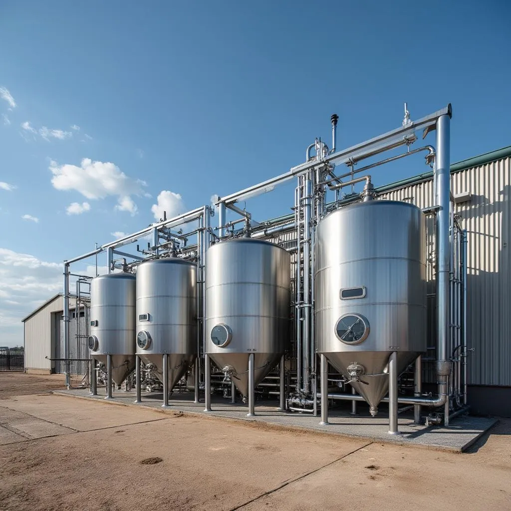 Planta de biodiesel funcionando